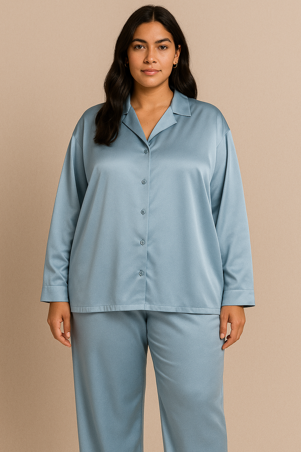 Luxury Silk Armany Pyjama Set Blue